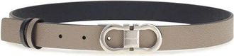 Ferragamo Womens Gray Calf Leather Bos Taurus Regular Belt