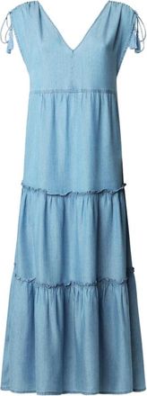 Pepe Jeans London Kleedjes, Dames, Blauw, S, Denim, Effie Maxi Jurk