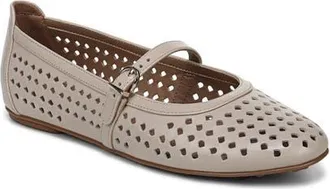 Naturalizer Aria Perforated Mary Jane Flat in Ivory Mist at Nordstrom, Size 8.5