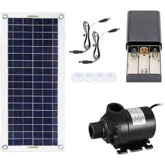 OEM Bomba Solar Sumergible Para Estanques De 50 W Y 800 L/h Con Panel De 43 X 20 Cm - Conjunto Ultrasilencioso Para Fuentes Y Estanques