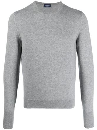 Drumohr crew-neck cashmere jumper - men - Cashmere - 48 - Grey