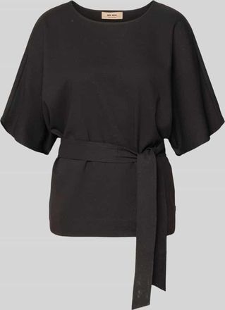 Mos Mosh Blusenshirt mit Bindegürtel Modell Pie Bellevue in Black, Größe 32