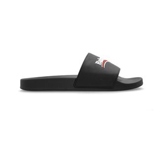 Balenciaga Slides met logo - Heren - Sandalen - Zwart - 43 EU - Schoenen
