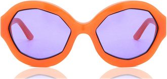 Marni Cumulus Cloud Blue QR5 Mens Sunglasses Orange Size 63