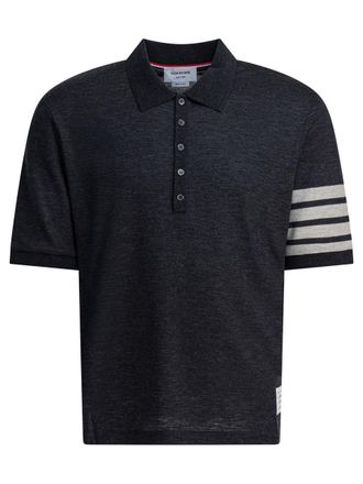 Thom Browne 4-Bar Wool Polo Shirt
