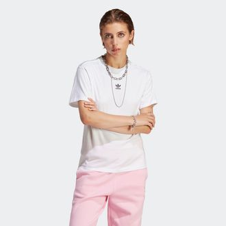 adidas T-Shirt ADIDAS ORIGINALS ADICOLOR ESSENTIALS REGULAR, Damen, Gr. XL, weiss (wei&szlig;), Obermaterial: 100% Baumwolle, bestickt, Rundhals, Shirts T-Shirt