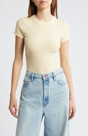 Frame Denim Rib Baby Tee in Canary at Nordstrom Rack, Size Large