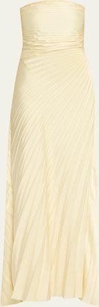 A.L.C. Bianca Pleated Strapless Gown