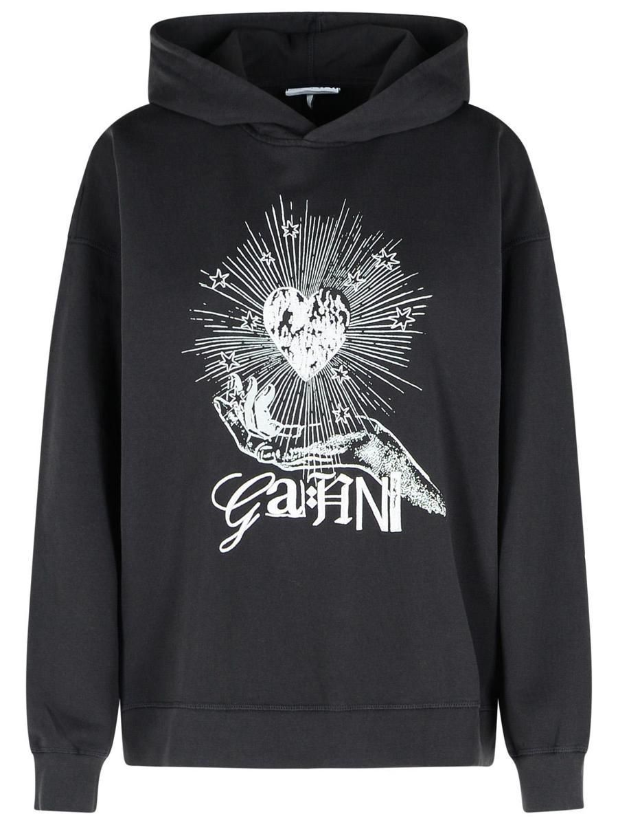 Ganni Black Cotton Sweatshirt from $318.00 - on Stylight