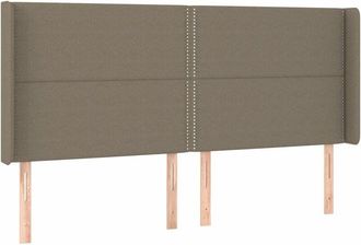 vidaXL Cabecero Con Led De Tela Gris Taupe 203x16x118/128 Cm Vidaxl
