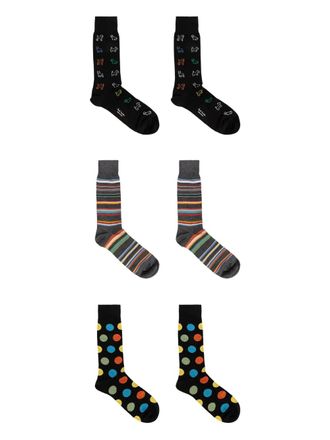 Paul Smith multi-pattern socks - Black
