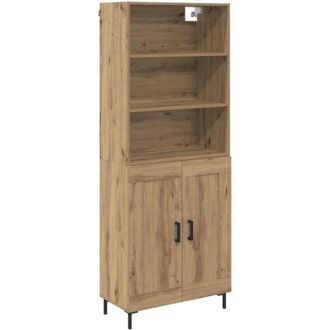 vidaXL Highboard Artisan Oak 69.5 x 34 x 180 cm Engineered Wood vidaXL