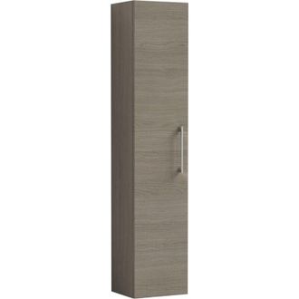Nuie Nuie - Arno Wall Hung 1-Door Tall Unit 300mm Wide - Solace Oak Woodgrain
