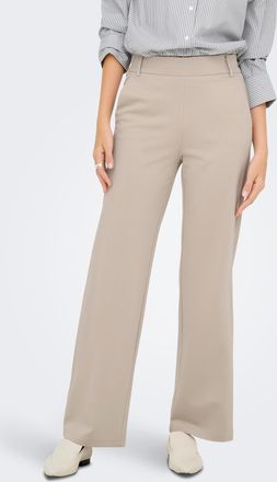 Only Anzughose ONLY ONLPOPTRASH LIFE MW STRAIGHT PANT PNT, Damen, Gr. XL, L&auml;nge 32, pure cashmere, Milano Rib, Obermaterial: 63% Viskose, 32% Nylon, 5% Ela