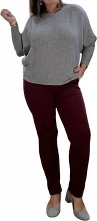 Made in Italy Fine Corduroy Italian Magic Pants In Burgundy