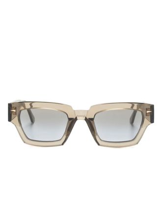 Ahlem Magenta geometric-frame sunglasses - unisex - Acetate - One Size - Brown