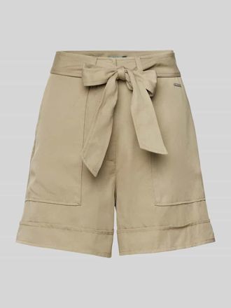 Guess Regular Fit Shorts mit Bindeg&uuml;rtel Modell NEW NINA in Schilf, Gr&ouml;&szlig;e L