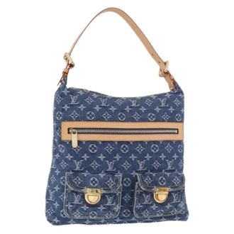 Louis Vuitton Pre-owned Vintage Monogram Denim Shoulder Bag - Dames - Pre-owned - Blauw - Maat: ONE Size Denim