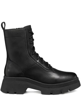 Geox lace-up leather boots - Black
