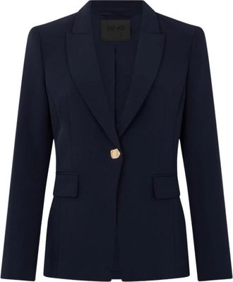 Liu Jo Slim-fit Blazer - Dames - Blazers - Blauw - XL - Polyester - Jassen