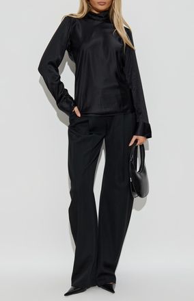 Courrèges Top With A Stand-up Collar, Womens, Black