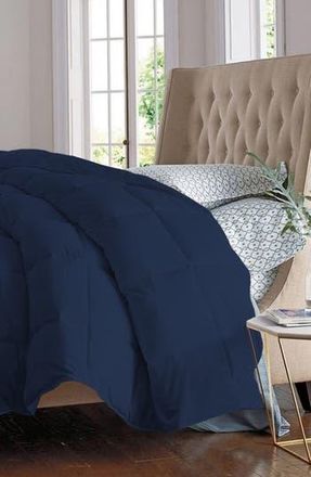 Luxury Home Microfiber Alternative Plush Comforter in Navy at Nordstrom Rack, Size Full