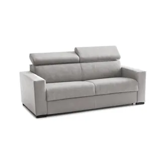Talamo Italia Sofa Cama Aiko, Sof&aacute; De 3 Plazas, 100% Made In Italy, Sof&aacute; De Sal&oacute;n Con Apertura Giratoria, Con Reposacabezas Ajustable Y Reposabrazos Est&aacute;ndar, Cm 22