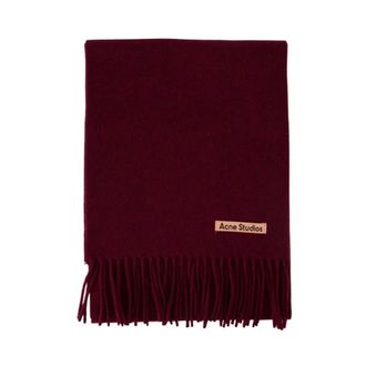 Acne Studios Bufanda de Lana con Flecos - Accessories - unisex - Rojo - ONE SIZE