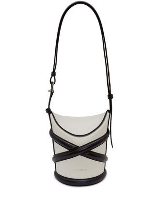 Alexander McQueen The Curve bucket-tas - Beige