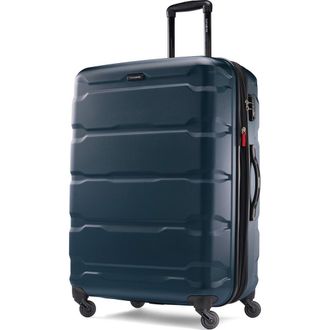 Samsonite Omni PC Checked-Large 28-Inch Hardside Expandable Luggage with Spinner Wheels in Teal at Nordstrom