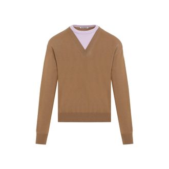 Jil Sander Brown Virgin Wool Pullover-Uomo