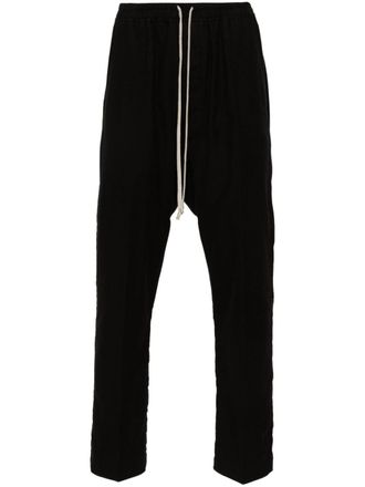 Rick Owens drawstring-waistband track pants - men - Buffalo Horn/Organic Cotton - 50 - Black