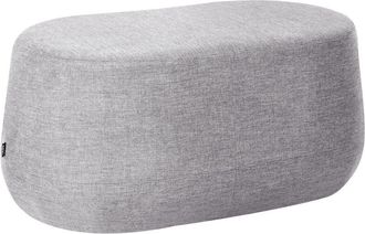 Beliani Banco Moderno Tapizado De Tela Con Dise&ntilde;o Liso Suave Dormitorio Sal&oacute;n Gris Claro Ashton