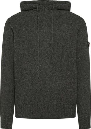 Peuterey Yak Wol Trui met Capuchon - Heren - Ronde hals truien - Grijs - S - Wol - Truien & Vesten