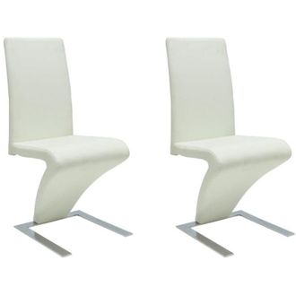 vidaXL Vidaxl - Sillas De Comedor 2 Unidades Cuero Sint&eacute;tico Blanco