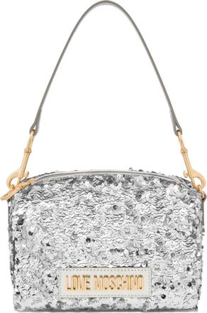 Love Moschino Borsa a spalla con paillettes - Grigio