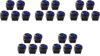 OEM Adecuado Para 25 Interruptores Basculantes Redondos/apagados Impermeables De 12 V Y 20 A, Aplicables A Aplicaciones Automotrices Y Marinas, Unipolares