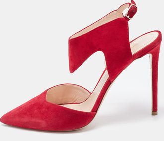 Nicholas Kirkwood Dark Pink Suede Leda Pumps