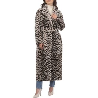 Gorski Reversible Genuine Shearling Coat in Beige/black Spotted/gold at Nordstrom, Size X-Small
