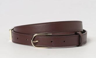 Victoria Beckham Cintura sottile Dorian in pelle con fibbia monogram