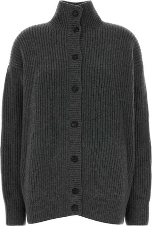 Prada Donkergrijze Cashmere Oversized Cardigan