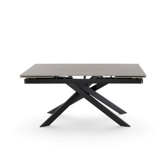 Konte Design Mesa extensible cer&aacute;mica piedra gris x antracita 160-240 cm