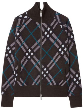 Burberry Geruit trainingsjack - Bruin