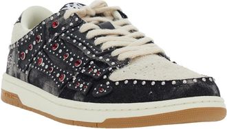 Amiri Mens Sneakers Skel Top Black Cotton Trainers