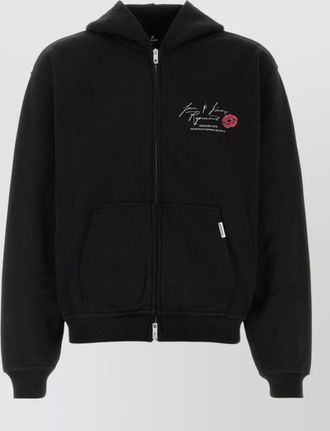 Represent cotton relaxed fit hooded jacket