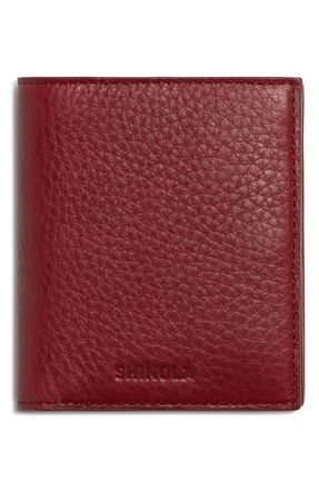 Shinola Leather Bifold Wallet in Ruby at Nordstrom