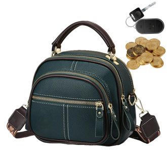 Generic Leather Crossb&oacute;dy Bag - Multifunctional Adjustable PU Leather Shoulder Bag, Compartmentalized Womens Handbag with Wide Adjustable Strap, Fashionable S