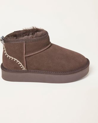 Fat Face FatFace Maeve Chocolate Brown Suede Mini Boot