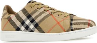Burberry Womens Embroidered Canvas Set Sneakers Sand