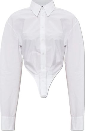 Dsquared2 Asymmetrisch overhemd - Dames - Overhemden - Wit - XS - Katoen - Overhemden